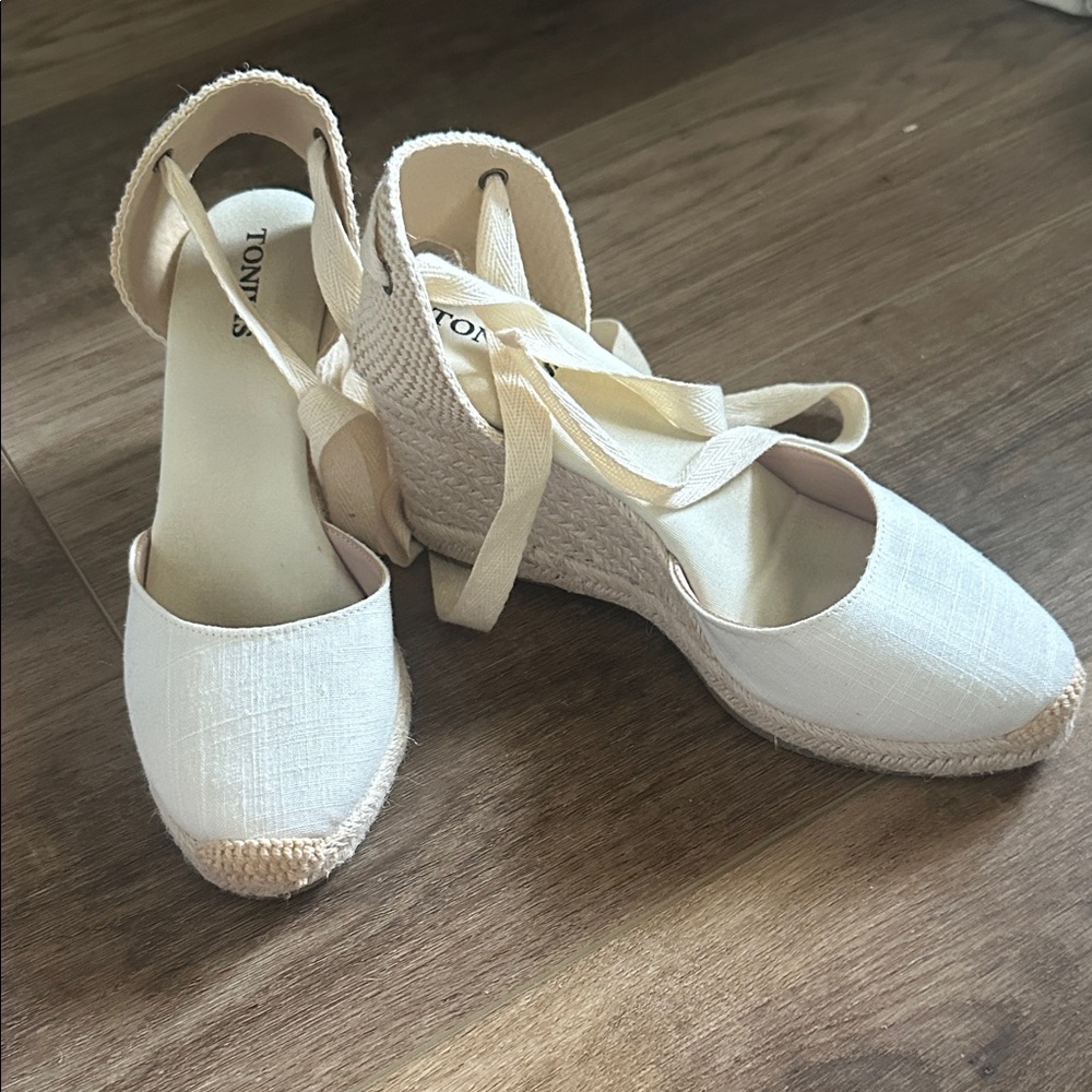 Women's Cream Wedge Espadrilles